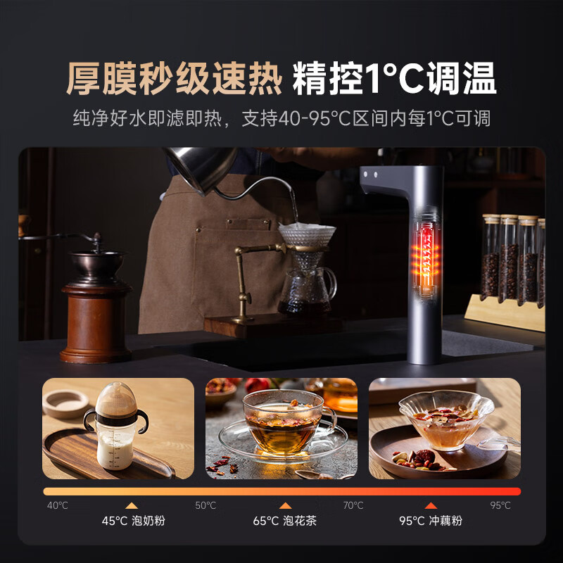 小米米家即热净水器Q1000大通量反渗透厨下加热高清大图