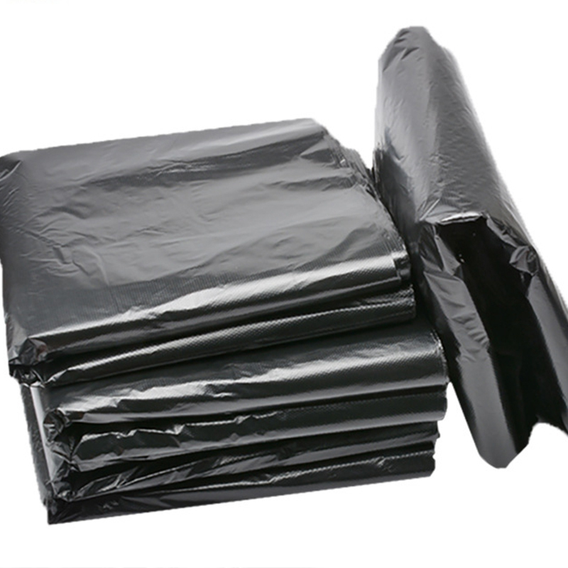 卡质(KAZHI) 黑色平口垃圾袋 大号加厚90*110cm 3.3丝 50个/件高清大图