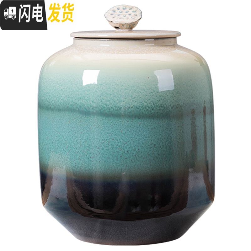 三维工匠景德镇陶瓷米缸大米桶50斤家用20斤装储米箱带盖密封防虫防潮米桶收纳桶高清大图