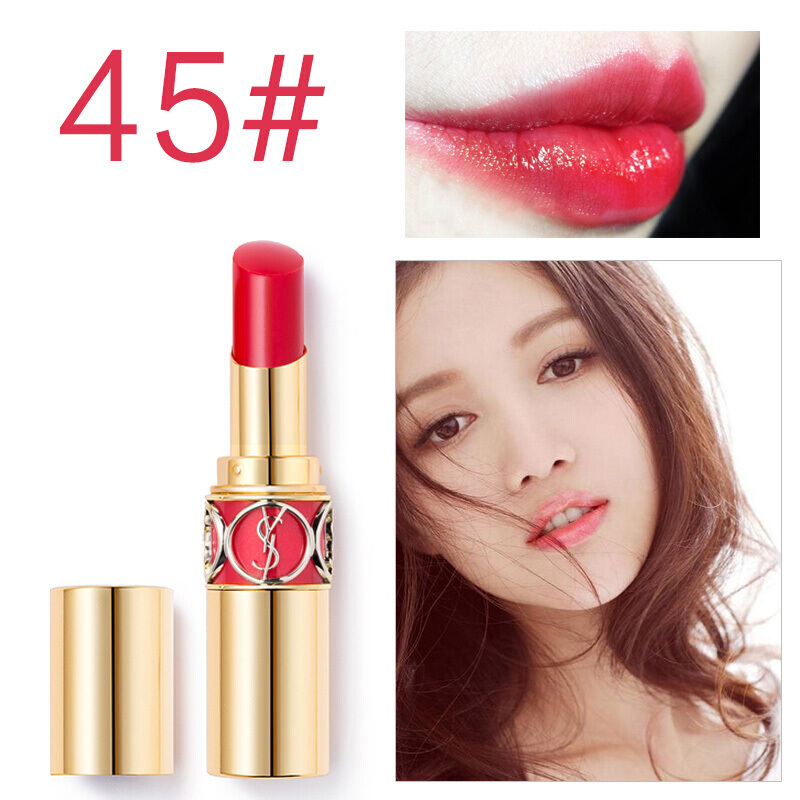 圣罗兰 Ysl 情挑诱光水唇膏4 5g 45 水红色红色系保湿持久显色不易脱妆润唇报价 参数 图片 视频 怎么样 问答 苏宁易购