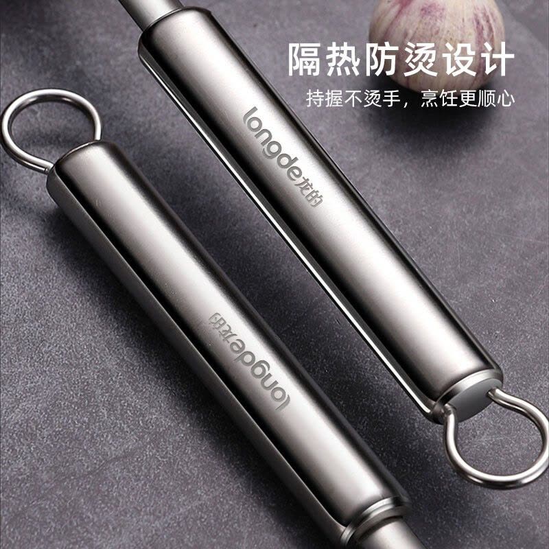 龙的(Longde)LD-CJ890-5不锈钢锅铲炊具5件套家用厨房铲勺全套炒菜铲子木柄厨具套装图片