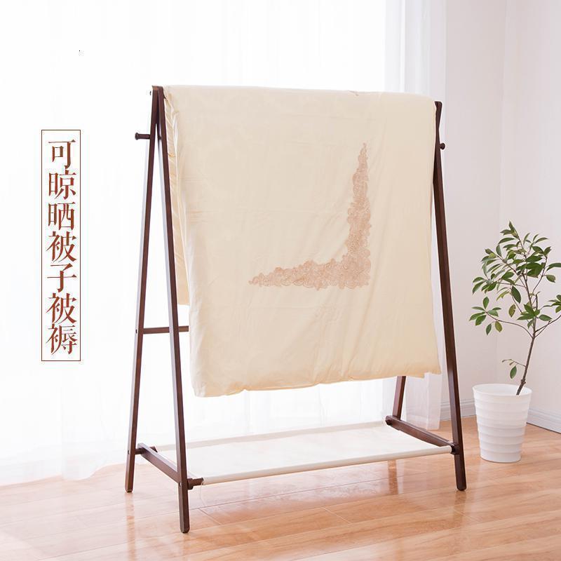 森美人实木衣帽架卧室落地挂衣架 创意欧式木质衣服架子衣架高清大图