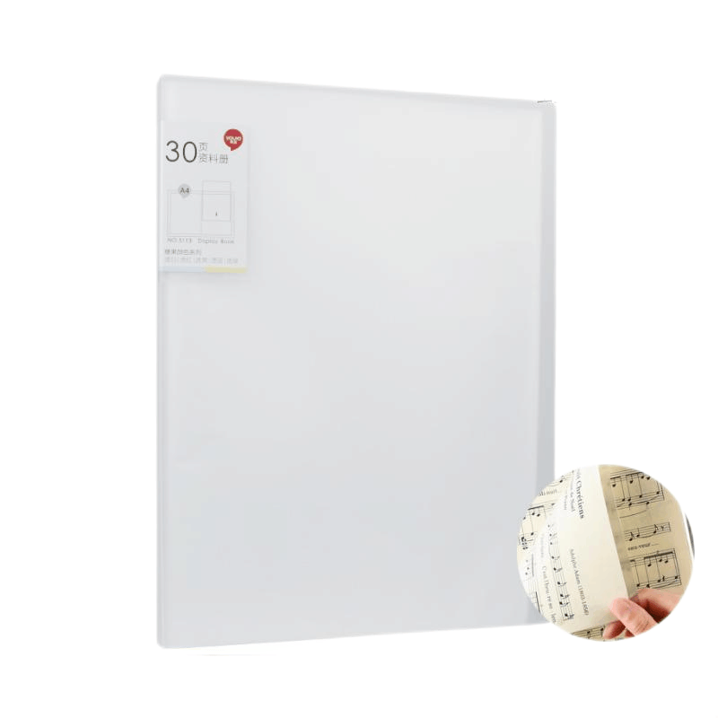 优拉插页资料册5113 学生用文件夹多页透明插页袋30页小清新可爱办公活页资料册试卷夹资料收纳袋档案袋 混色图片