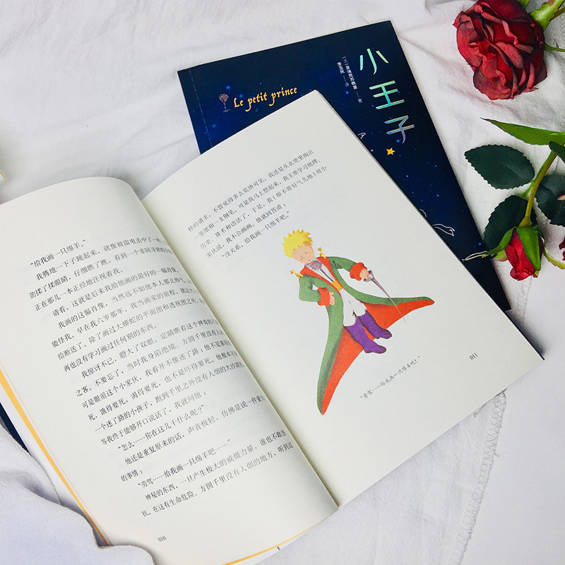 [全彩插图版]小王子书正版 完整无删减李玉民译 圣埃克苏佩里英文原版中文译本外国文学小说世界名著经典书籍书排行榜