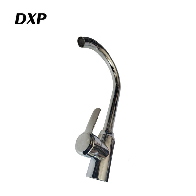 DXP 电镀高仪冷热大弯水龙头 4分冷热 个