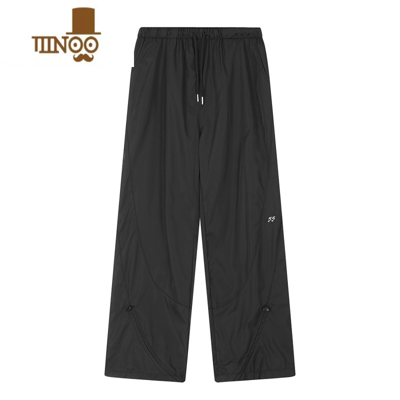 YANXU不吃软饭 美式hiphop宽松嘻哈直筒速干工装裤子潮休闲伞兵裤男女高清大图