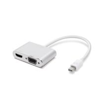 得力(deli) 83301 Mini DP转HDMI/VGA二合一转换器高清转接头 单个装