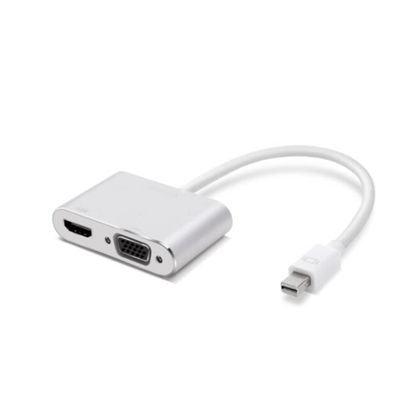 得力(deli) 83301 Mini DP转HDMI/VGA二合一转换器高清转接头 单个装