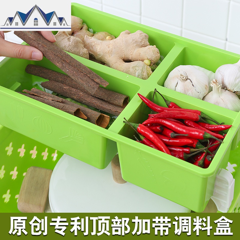 厨房果蔬装菜的收纳架用品网红卧室房间厨卫多层置物架置地式 三维工匠高清大图