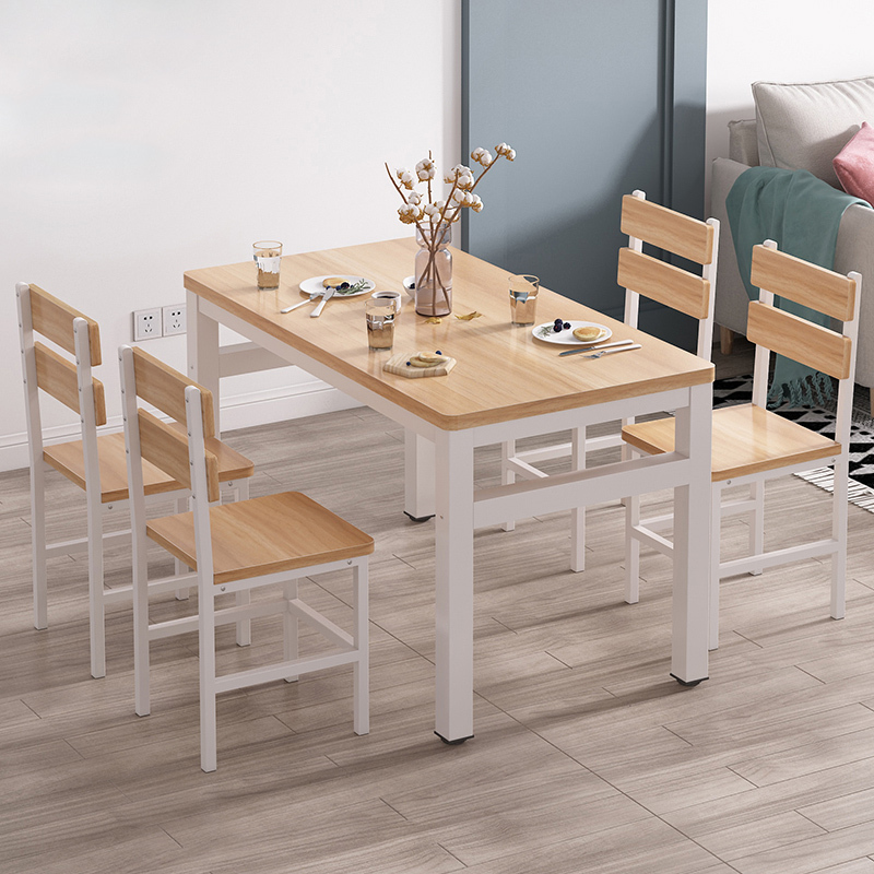 餐桌椅组合现代简约快餐厅饭店小吃店食堂餐桌古达家用小户型吃饭桌子