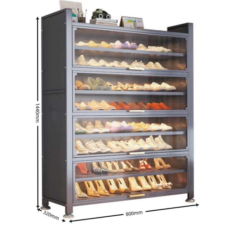 攸形鞋柜九层800*320*1440mm个高清大图