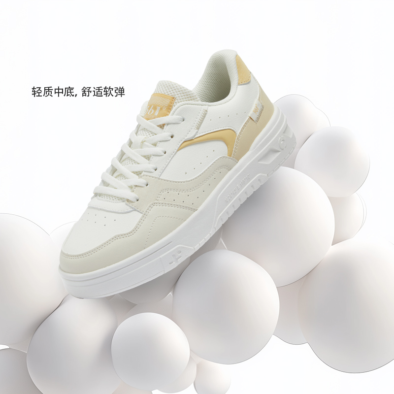 361°小白鞋女鞋新款鞋子百搭休闲鞋厚底运动鞋高清大图