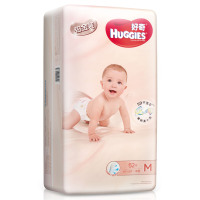好奇(Huggies)铂金装纸尿裤M号52片倍柔亲肤尿不湿