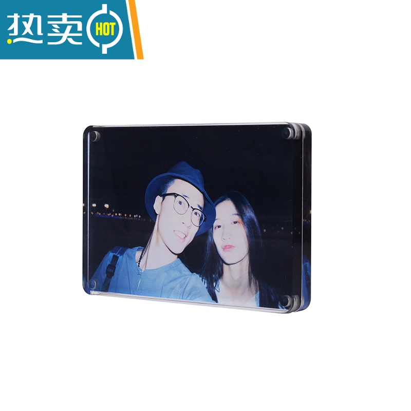 敬平双面水晶亚克力摆台卡简约磁铁价格标签牌3 5 6 7 8寸透明相框定 6寸(要留边建议拍大一寸) 透明厚度0.8cm高清大图