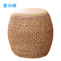 先围 藤编矮凳 原色40*42cm 个