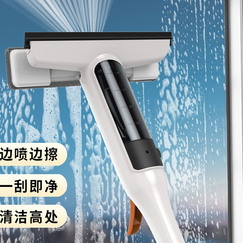 擦玻璃器家用高层窗外搽清洁洗玻璃刮水器板纳丽雅双面擦窗户专用工具_喷水擦窗器纤维布共8片刮条共2条纱窗刷挂钩