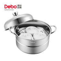 德铂|（Debo）德尔堡DEP-36汤锅高品质不锈钢三层加厚复合底明火电磁炉通用蒸锅