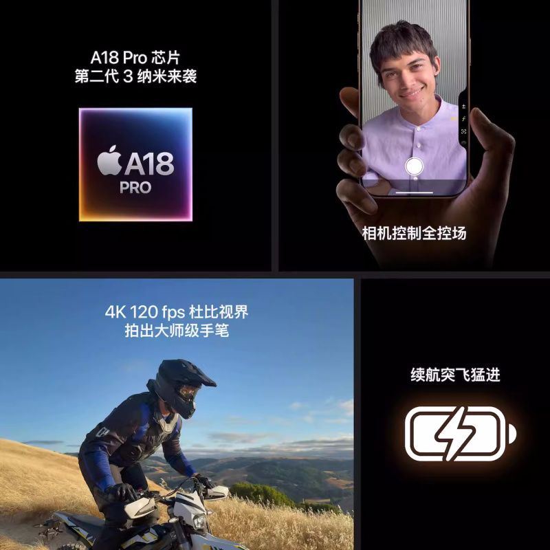 Apple iPhone 16 Pro 128G 黑色钛金属 移动联通电信 5G全网通手机