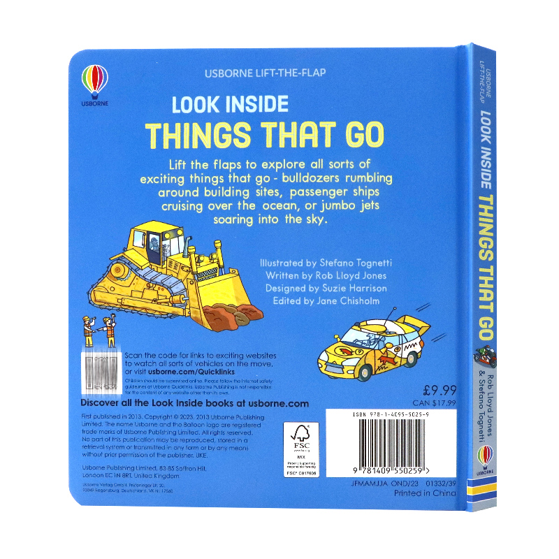 [正版]Usborne 出品看里面低幼系列揭秘交通工具英文原版绘本 Look Inside Things That G高清大图