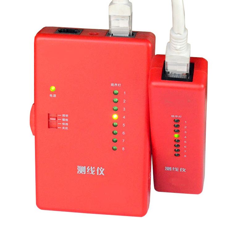 ABLEMEN 网线测试仪 电话测线仪 带LDE照明灯功能 测线器可测2-8芯任意线序