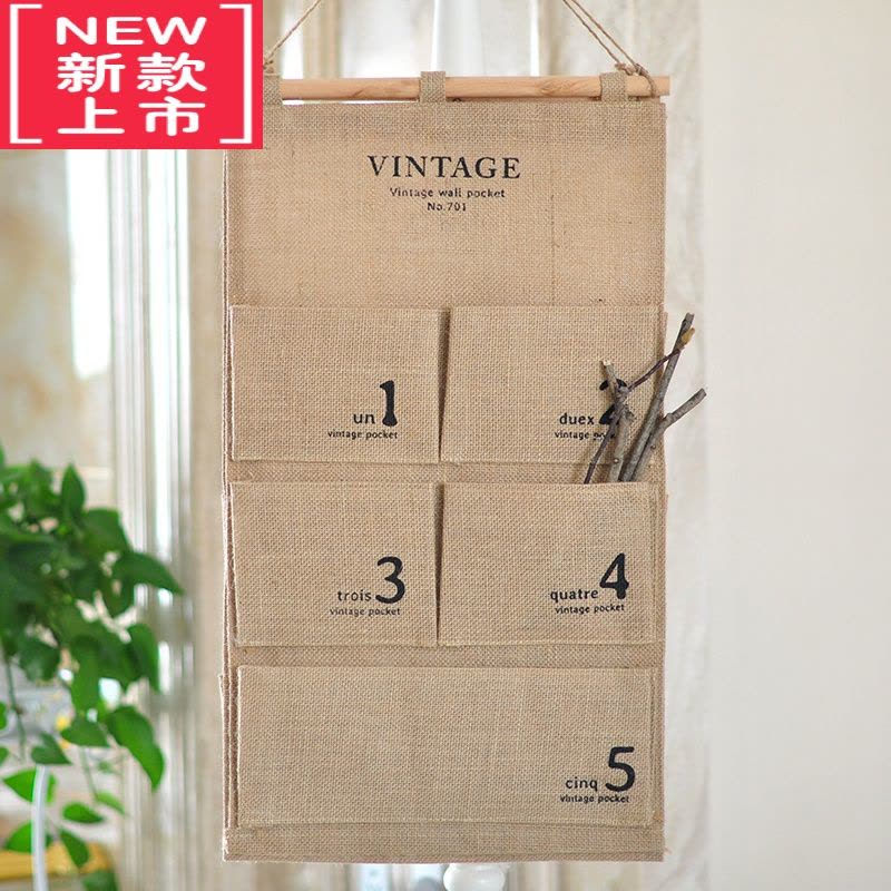 可莉允zakka收纳袋挂袋壁挂式墙上门后挂兜创意宿舍杂物收纳袋多层多兜图片
