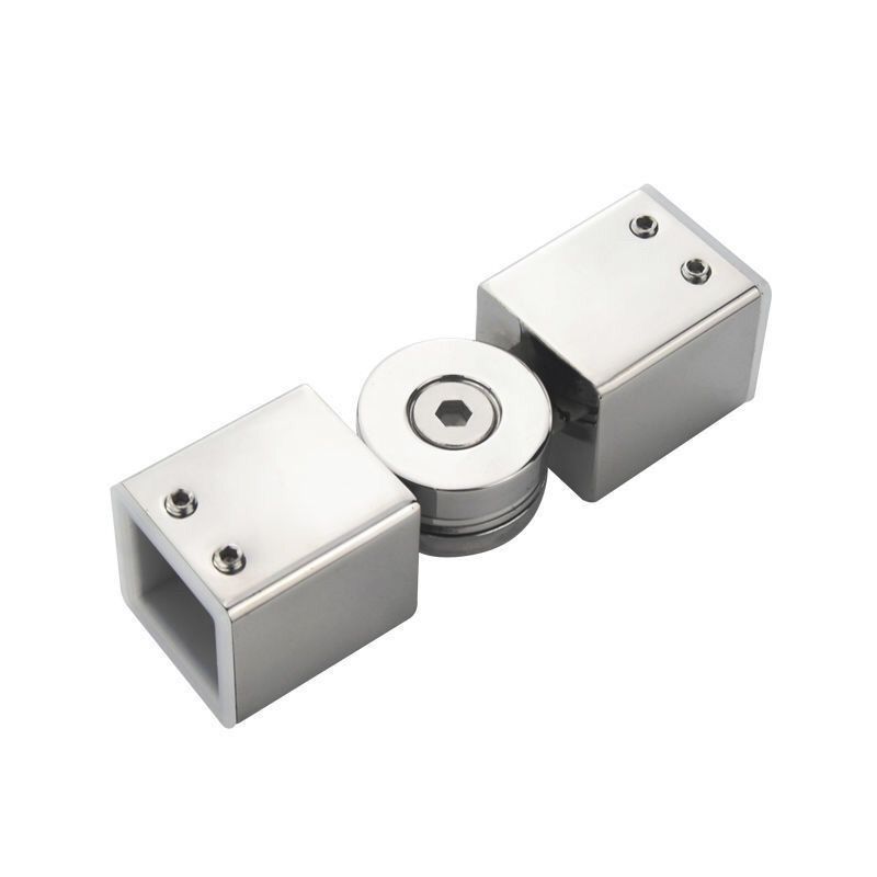 304淋浴房黑色t型吊夹拉杆配件法兰座浴室玻璃隔断配件25方管接头亮光