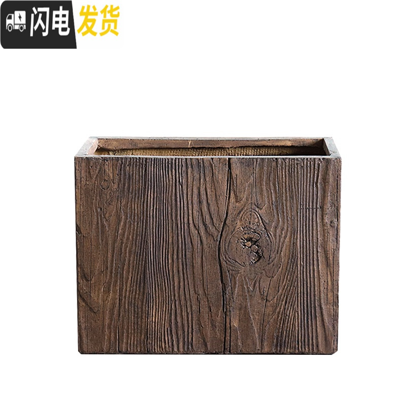 三维工匠水泥花盆定制定做大号简约创意个性现代客厅落地阳台别墅酒店园林 59*30*30 大花盆容器