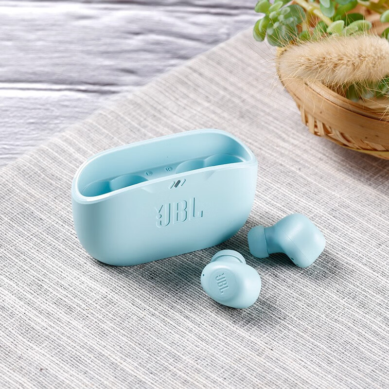 JBL WAVE BUDS 真无线蓝牙耳机入耳式音乐耳机 浅湖蓝.高清大图