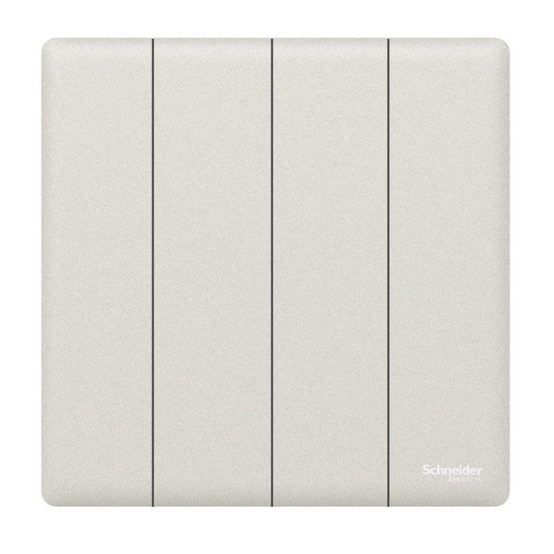 [新品]施耐德电气 高端开关插座 珍铂质感系列珊瑚白 家用三孔带单控开关 16A面板暗装墙壁空调面板 五孔一开带USB图片