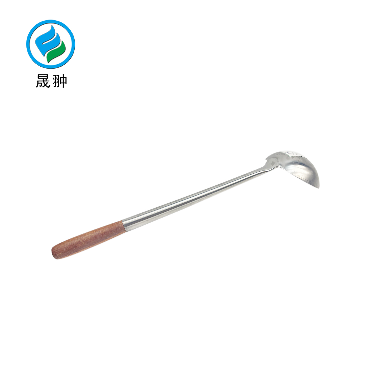 晟翀 厨师炒菜勺 木柄长勺8两1.2mm厚 个高清大图