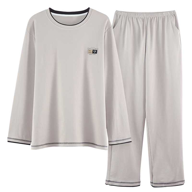 啄木鸟2025年新款男士家居服春秋季舒适纯棉长袖长裤冬夏天睡衣新高清大图