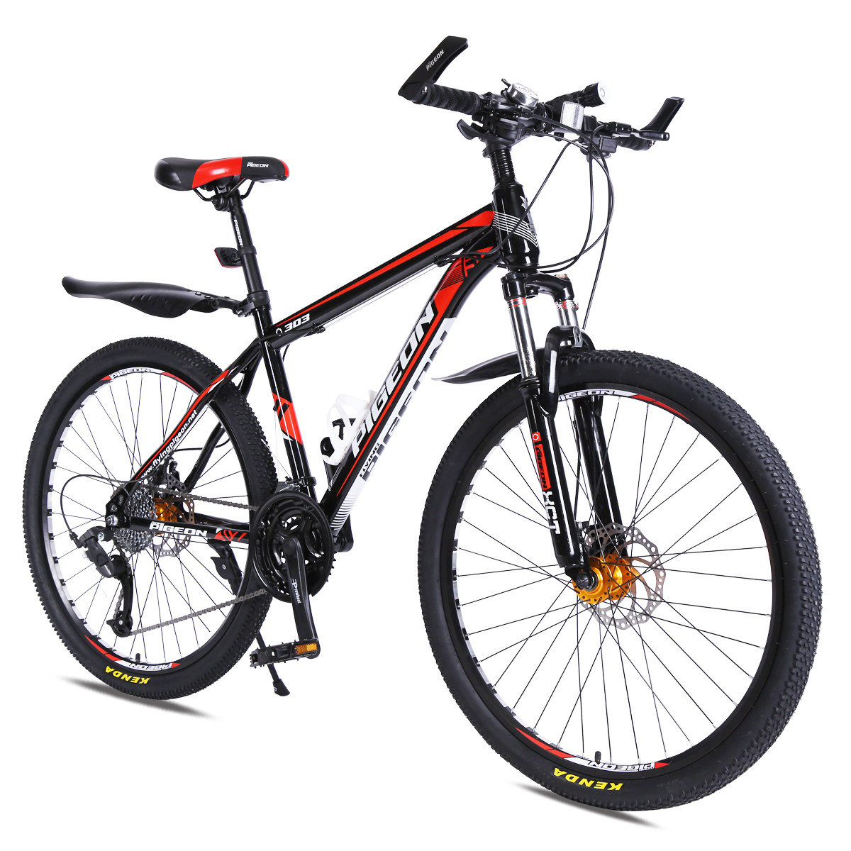 飞鸽自行车26寸30变速碟刹城市运动山地自行车男女款青年学生单车参数