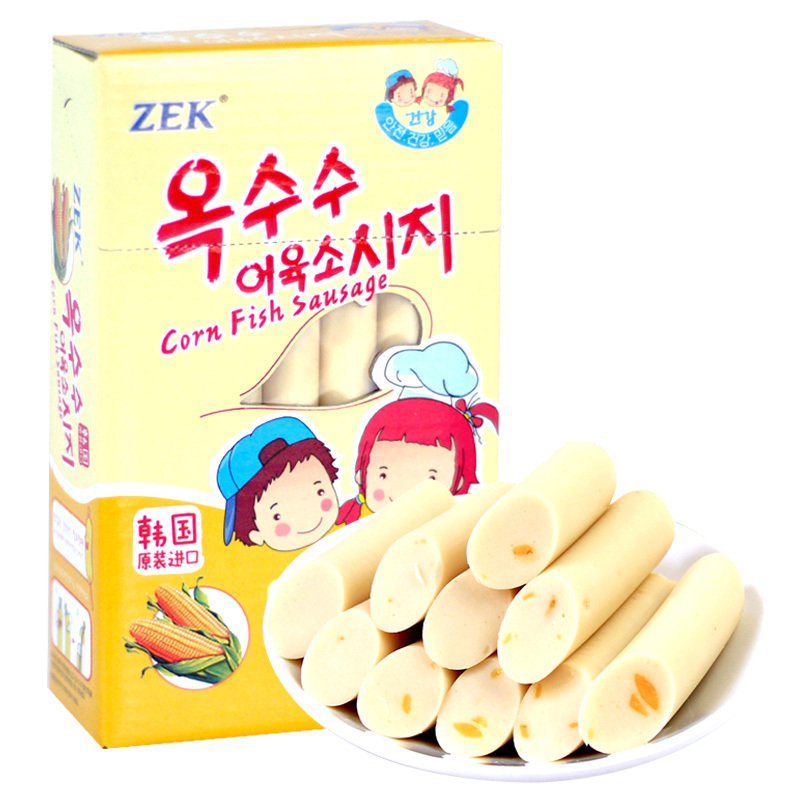 韩国进口 ZEK玉米鳕鱼肠300g（15g*20根） 深海鳕鱼肉火腿肠 20根儿童营养健康休闲零食