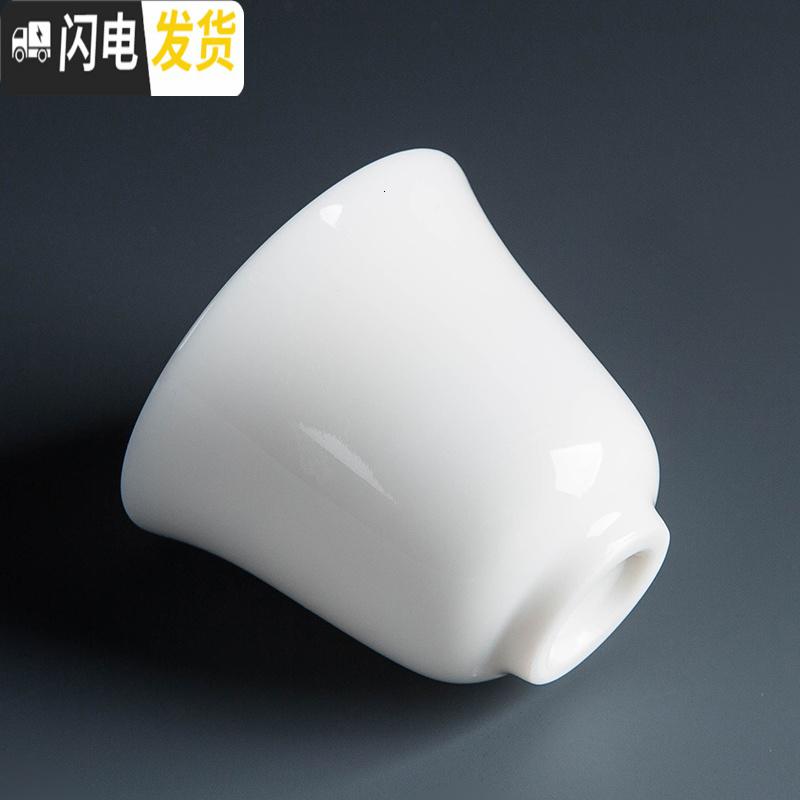 三维工匠德化功夫茶杯品茗杯纯白瓷茶盏主人杯单杯家用陶瓷茶具小茶杯 羊脂玉瓷(罗汉杯)6个装高清大图