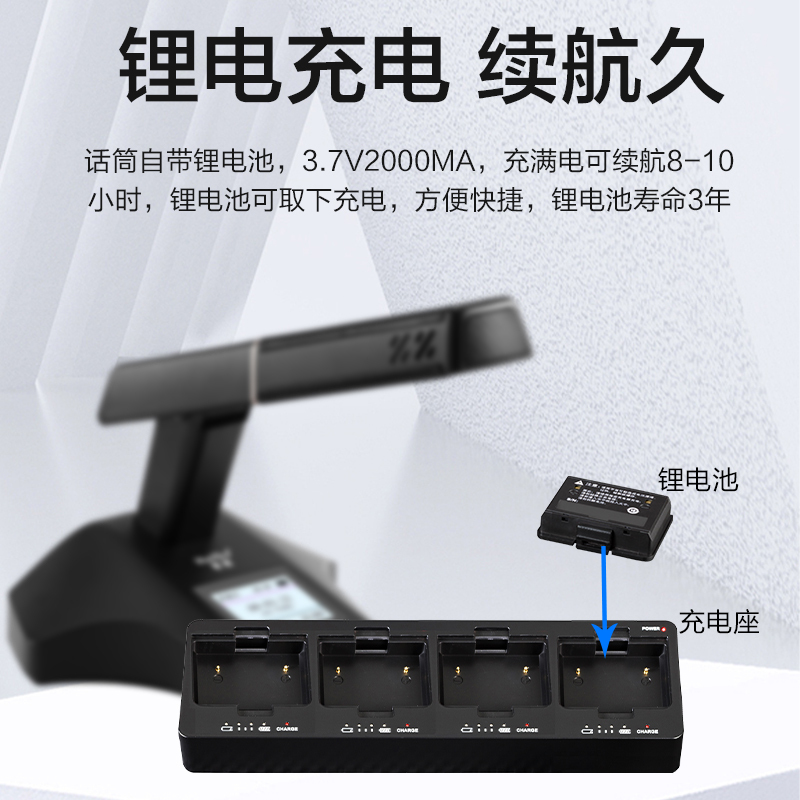 惠度(HuiDu)GLE-680W(1+16)无线手拉手会议系统带混音器视像追踪麦克风远距离拾音话筒高清大图