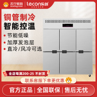 乐创电器(Lecon)四门冰箱商用厨房立式大容量冷藏冷冻冰柜不锈钢保鲜展示柜 六门冰柜(全冷冻)直冷款