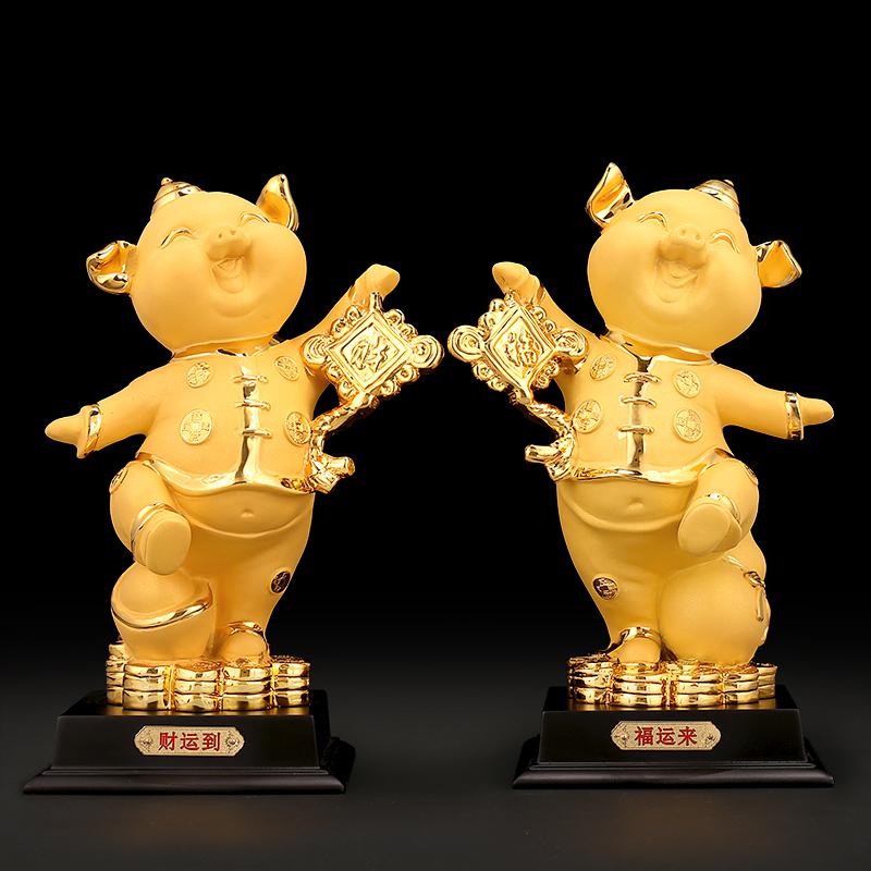 美帮汇猪摆件金猪生肖猪工艺品开红礼品新年本命年物猪年高清大图