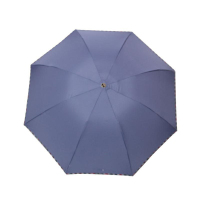 天堂 307E碰击布格子布包边三折商务伞晴雨伞