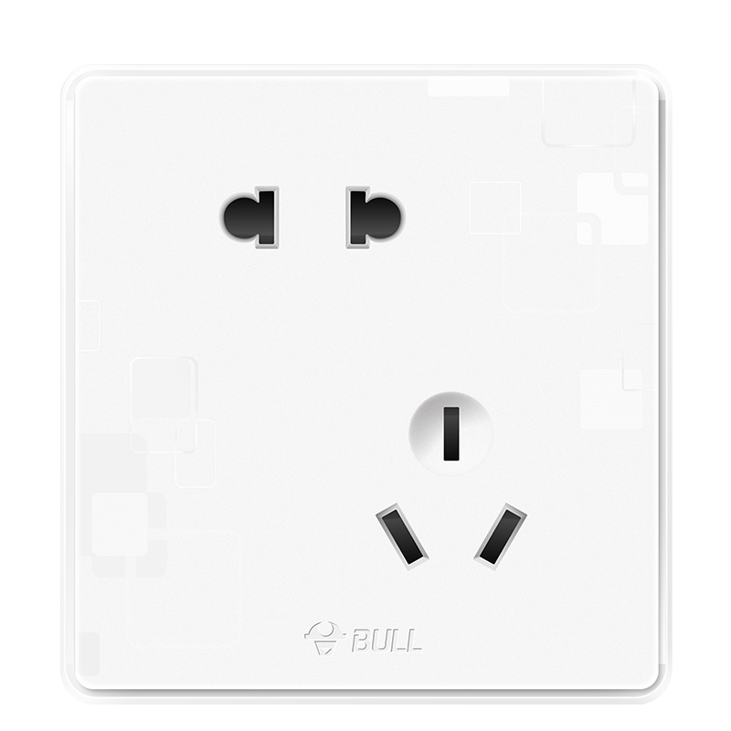 公牛(bull) 开关插座 g18系列 10a斜五孔插座 86型面板g18z223a 纹理
