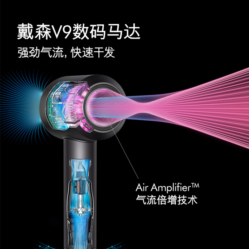 戴森 DYSON Supersonic HD07紫红色 负离子吹风筒 电吹风 进口家用 礼物推荐