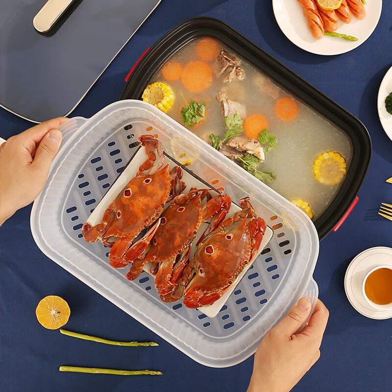 长虹(CHANGHONG)多功能加热锅一锅多用上蒸下煮4.5L容量 JRG-15K01高清大图