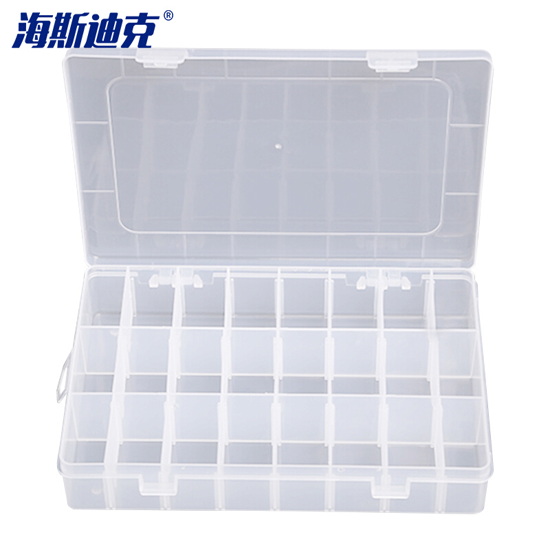 海斯迪克 gnjz-156 零件盒 塑料透明工具分类箱 电子元器件收纳储存盒 24格19.8*13.4*3.8cm