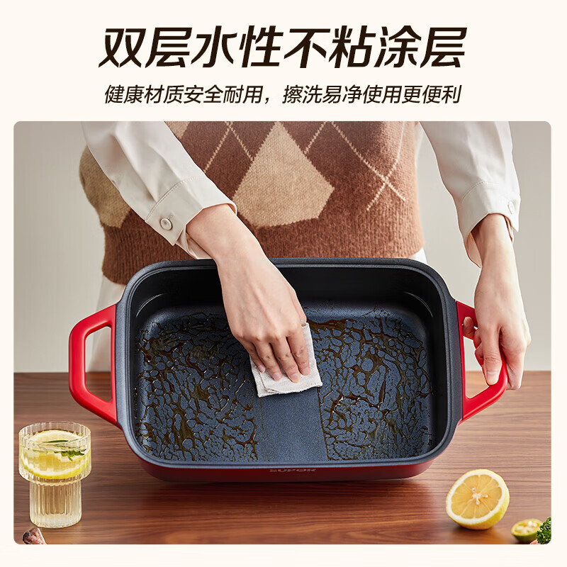 苏泊尔(SUPOR)电火锅 家用多功能锅 电煮锅电蒸锅火锅 多用途烤肉锅 不粘火锅料理锅电热锅 H3423FK863A高清大图