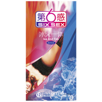 第六感旗舰店 12只六合一冰火颗粒避孕套 超薄平滑情趣安全套 成人男女用情趣用品夫妻套套