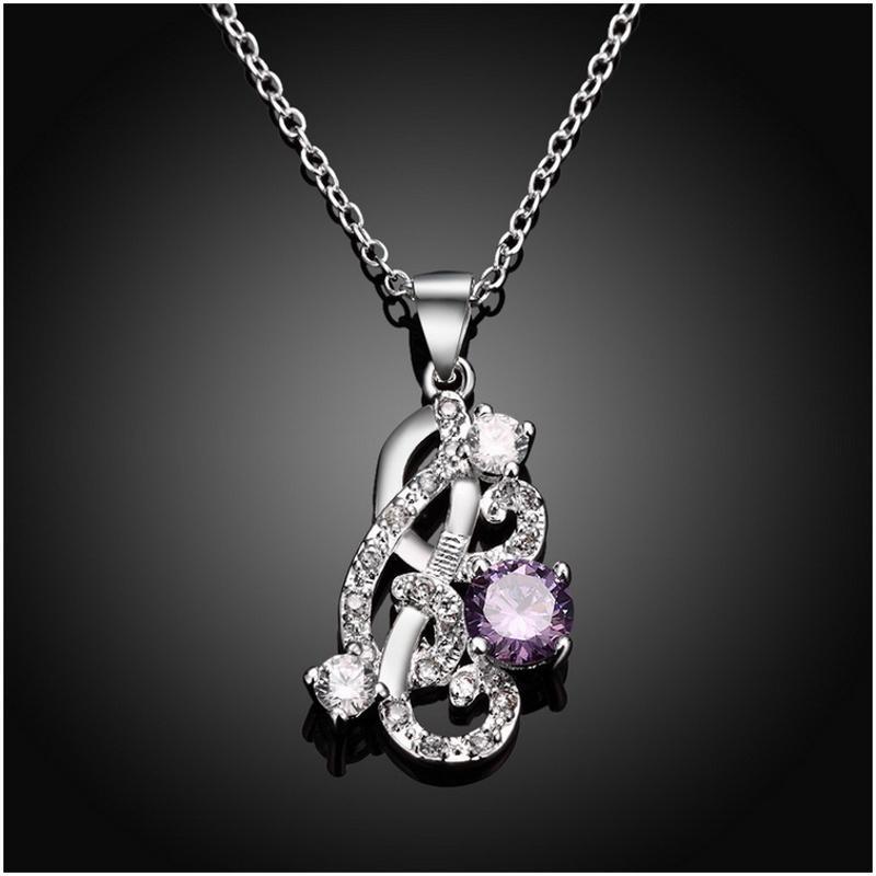 N094 Women Silver Necklace日韩时尚潮流镀银坠项链女饰品礼物送女朋友七夕情人节礼物
