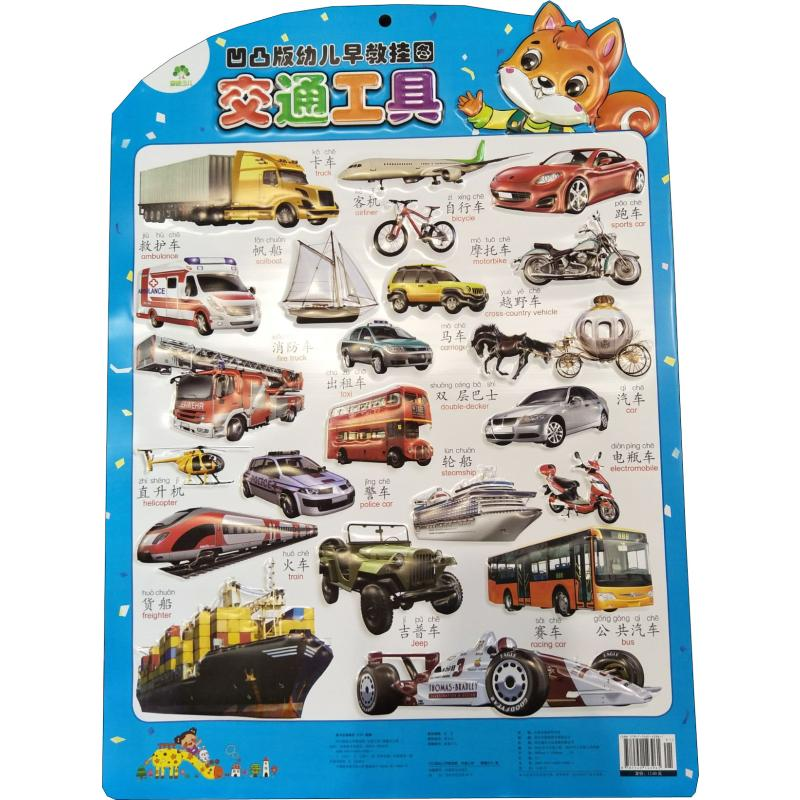 [M]凹凸版幼儿早教挂图 交通工具 爱德少儿 著 -9787540143961高清大图