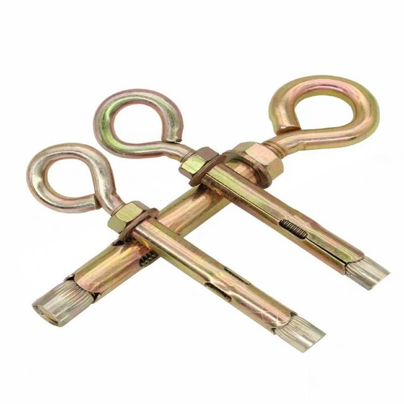 JIBIN/继彬 厂标 羊眼圈膨胀螺栓 碳钢 4.8级 镀彩锌 M10×150 个高清大图