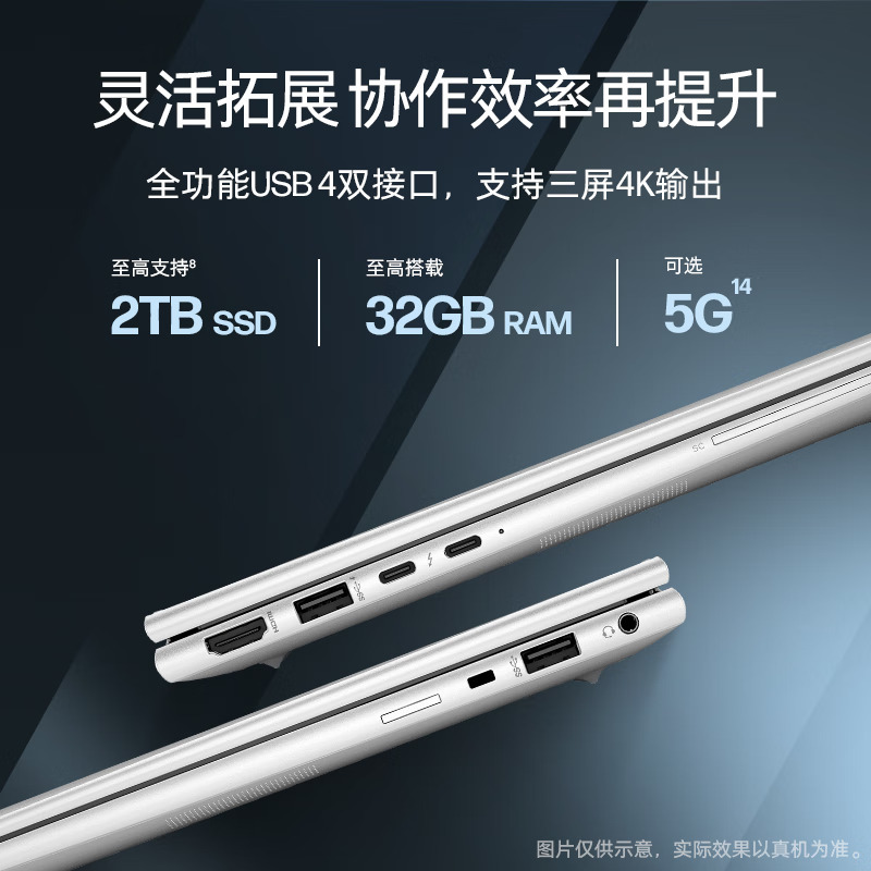 惠普(HP)战X 2023 Zen4新锐龙 13.3英寸(全新锐龙R7-7840U 16G内存 2TB固态 高色域 低蓝光屏 2年上门)高性能高端商务办公学习定制轻薄本笔记本电脑