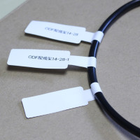 恩叶热敏不干胶标签纸贴防水T型刀型线标线缆标贴纸移动电信联通通信通讯机房线标尾纤网线标记贴