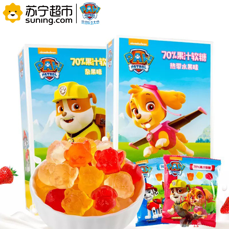 汪汪队立大功 70%果汁软糖热带水果味90g/盒